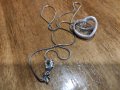 Сребърно колие - две сърца (89), снимка 4