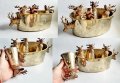 Античен сет чаши с еленска глава и купа от Бронз-Месинг за Хижари или Ловци, снимка 6