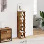 vidaXL Шкаф за обувки, старо дърво, 28x27x102 см, инженерна дървесина, снимка 3