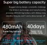 Водоустойчив смарт часовник с мощна батерия 480Mah, снимка 3