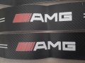 Качествени карбон стикери за прагове с лого АМЖ AMG Mercedes за кола автомобил джип ван , снимка 7