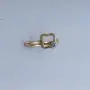 Единична златна обеца Сърце с циркон 14K (585) – 0.50 гр., снимка 4
