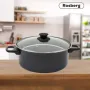Тенджера с кошница Rosberg  R51213A, 24см., въглеродна  стомана, снимка 3
