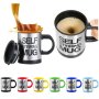 Саморазбъркващата се чаша с капак, Self Stirring Mug, чаша за мързеливци, снимка 4