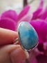 Сребърен пръстен с Ларимар, снимка 3