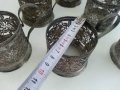 Руски посребрени стакани подстакани филигран, снимка 6