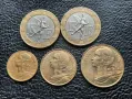 Лот монети 5 , 10 и 20 сантима и 10 франка би метал- Франция /3/ чудесни !, снимка 1