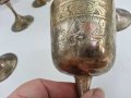 Посребрени чаши за вино месинг бронз, снимка 7