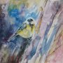 Картина с птичка: "Синигерът" , снимка 1 - Картини - 29496951