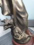 52см-4кг Moreau ЦАМ статуетка/стара френска скулптура/фигура на жена с цветя и шал, снимка 10