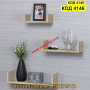 П-образни дървени рафтове за стена в комплект от 3 броя в цвят светло дърво - КОД 4146