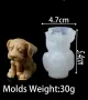 3d Изплезено куче силиконов молд форма фондан гипс смола свещ сапун декор, снимка 1