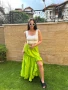 Неоново зелена дълга пола, снимка 2