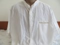 Мъжка риза с къс ръкав от лен и памук Walbusch, снимка 1 - Ризи - 33794722