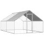 vidaXL Птичарник на открито, 2,75x4x1,92 м, поцинкована стомана, снимка 1