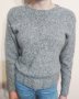 Мохерен пуловер, ръчно плетена сива блуза, снимка 4