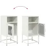 vidaXL Нощно шкафче бяло 36x39x78 cm Студено валцувана стомана, снимка 10