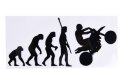 Еволюция на човека Маймуна Човек Мотор Моторист стикер лепенка за автомобил кола мотор