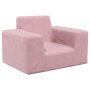 vidaXL Детски диван, розов, мек плюш（SKU:341814, снимка 1 - Други - 44470410