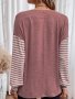 Дамска ежедневна блуза с контрастни райета и дълги ръкави, 5цвята , снимка 5