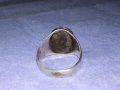 Стар АНГЛИЙСКИ СРЕБЪРЕН СКЪПОЦЕНЕН ПРЪСТЕН СРЕБРО ВИСОКА ПРОБА с РЪЧНО ШЛИФОВАН ЧЕРЕН ОНИКС 40637, снимка 12