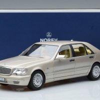 Mercedes-Benz S600 W140 1997 - мащаб 1:18 на NOREV моделът е нов в кутия, снимка 7 - Колекции - 40833186