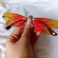 Слънчеви очила криле на пеперуда с градиент ефект, снимка 3 - Слънчеви и диоптрични очила - 35108263