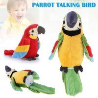 ✨Плюшена играчка говорещ папагал - 2 цвята /син, зелен, червен/, снимка 2 - Плюшени играчки - 37031454