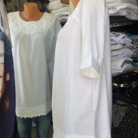 КРАСИВА удължена бяла риза/блуза, обшита с перли - размер Л/ХЛ , снимка 7 - Ризи - 37100888