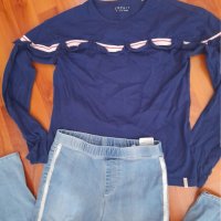 Блузка с дънков клин, снимка 3 - Детски комплекти - 34119647