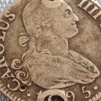 Сребърна монета 2 реала 1795г. Карлос IV Мадрид Испания 13640, снимка 2 - Нумизматика и бонистика - 42915094