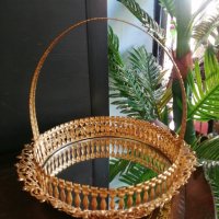 Луксозна златиста бонбониера кошница , снимка 1 - Декорация за дома - 38255363