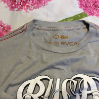Мъжка тениска RVCA Slogan Light Grey размер М, снимка 3 - Тениски - 25975394