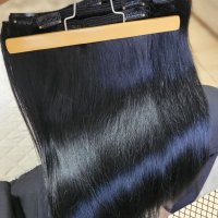Естествена коса с клипси, снимка 1 - Аксесоари за коса - 36851651