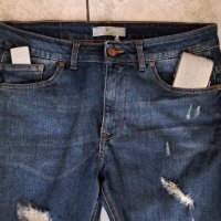 zara man skinny fit размер 32 мъжки дънки слим скини вталени леко ластични тъмо сини, снимка 13 - Дънки - 40470053