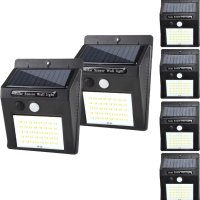 Соларни охранителни светлини, Сензор за движение, IP 65, 40LED, 6 броя, снимка 4 - Соларни лампи - 42835845