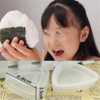 2 части триъгълни пластмасови форми кутии за суши хапки ориз Онигири форма, снимка 2 - Форми - 24340144