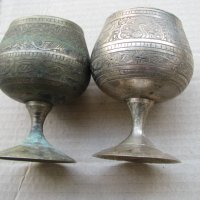 Посребрена чаша-ръчна изработка 2бр, снимка 2 - Антикварни и старинни предмети - 30098021