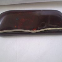 Стара калъфка за очила целулит цвят бордо, снимка 3 - Антикварни и старинни предмети - 37331998