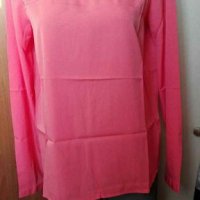 Блуза с дантела, в цвят корал🍀❤M/L,L❤🍀арт.166, снимка 1 - Блузи с дълъг ръкав и пуловери - 37250786
