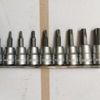 teng tools тенг 9 броя 3/8 вложки с торкс звезди хром ванадий комплект, снимка 2 - Други инструменти - 35210284
