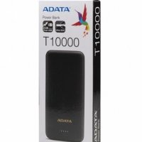 Нова външна батерия 10000 mAh "Adata" T10000 Black - Power Bank, снимка 1 - Външни батерии - 30908106