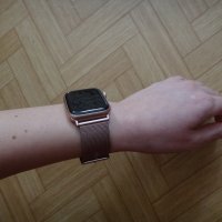 Нова Каишка за часовник Apple iWatch тип Milanese Loop - 40mm Rose Gold, снимка 7 - Аксесоари за Apple - 39672192