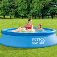 Надуваем басейн INTEX Easy Set, 244 х 61см, снимка 1 - Басейни и аксесоари - 40652770