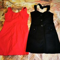 Рокли, червена дамска рокля и черен сукман, снимка 2 - Рокли - 38025831