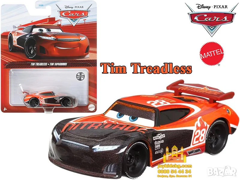 Tim Treadless Disney/Pixar Cars - оригинал 1:55, снимка 1