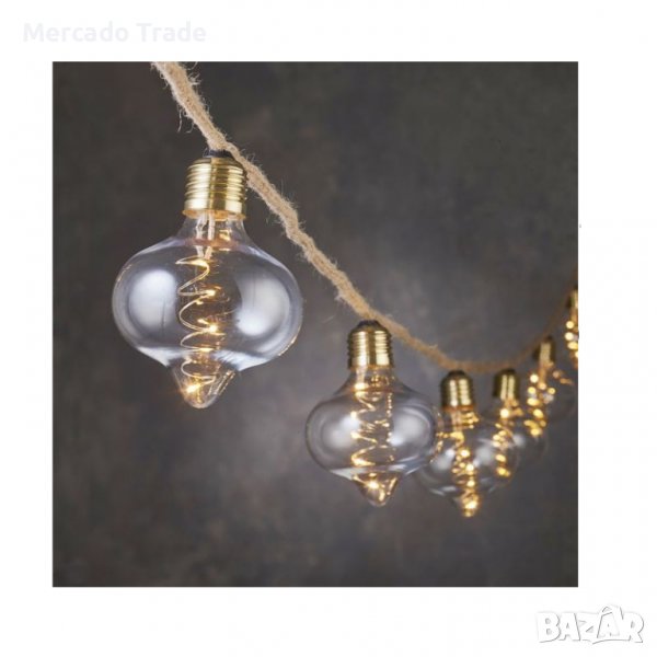 Комплект лампи Mercado Trade, LED, Светлинна верига, 10бр, снимка 1