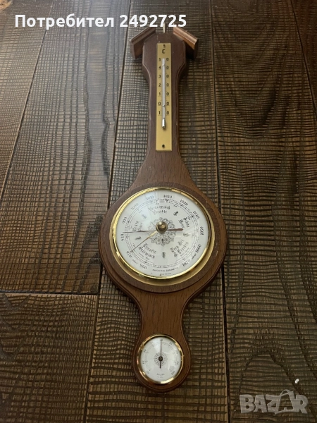Стар уред Барометр термометр гидрометр, снимка 1