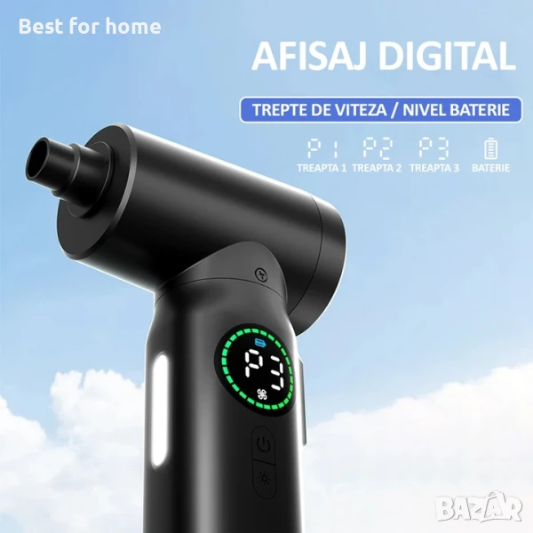 Вентилатор със сгъстен въздух и прахосмукачка 2 в 1, снимка 1