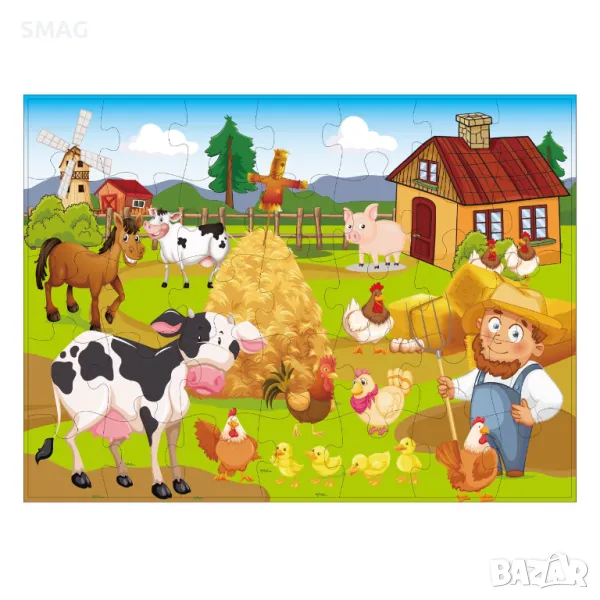 Подов пъзел Селскостопански животни (35 Джъмбо части) S_1220383, снимка 1